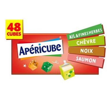 Apéricube Minis Fromages 4 saveurs, 48 cubes - 250g