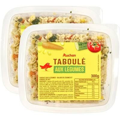 Auchan Taboulé aux Légumes, Lot de 2x300g