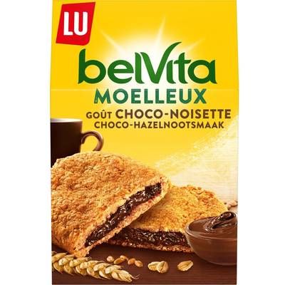 Belvita Biscuits petit déjeuner moelleux goût choco-noisettes, 250g