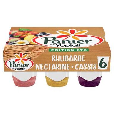 Panier de Yoplait Yaourt nature sur lit de fruits, 6x140g
