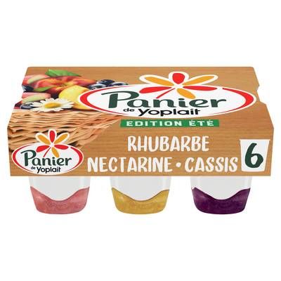 Panier de Yoplait Yaourt nature sur lit de fruits, 6x140g