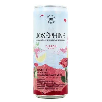 Josephine Eau pétillante aux extraits botaniques de citron et rose, 33cl