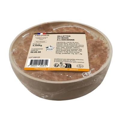 Prunier Rillettes du Mans à l'Ancienne, 300g