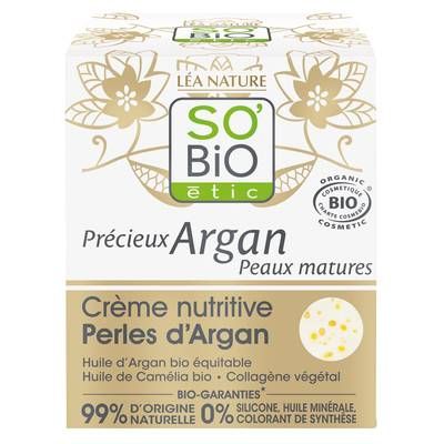 SO'BIO ETIC Crème de jour nutritive Perles d'Argan, 50ml