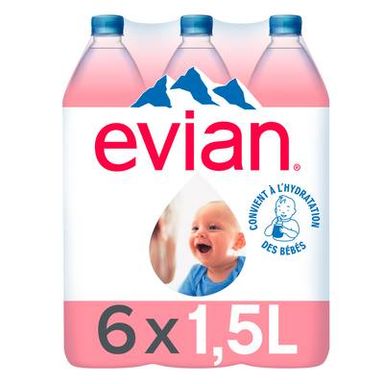 Evian Eau minérale naturelle, 6x1,5L