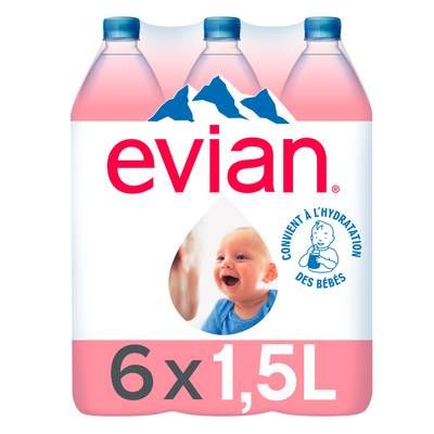 Evian Eau minérale naturelle, 6x1,5L