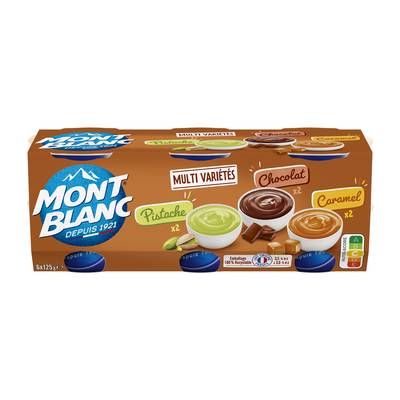 Mont Blanc Pistache, Chocolat, Caramel, 6x125g
