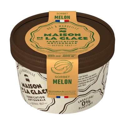 Maison de la Glace Sorbet artisanal Melon, 400g
