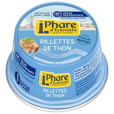 Phare d'Eckmuhl Rillettes de thon Listao pêché à la ligne, 120g