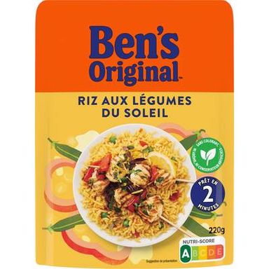 Ben's Original Riz Micro-Onde Express aux Légumes du Soleil, 220g