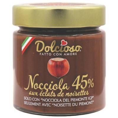 Dolcioso Pâte à tartiner aux éclats de noisettes IGP - Crema Nocciola 45%, 200g