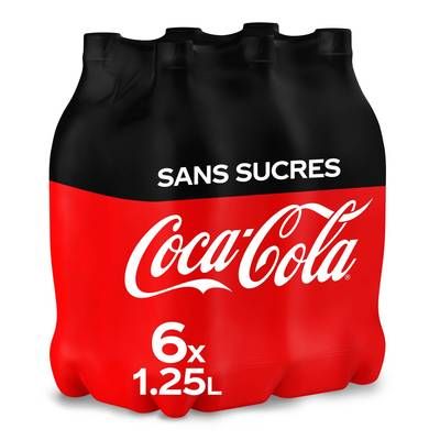Coca-Cola Sans sucres, 6x1,25L