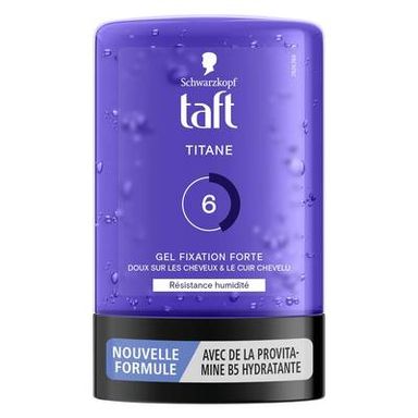 Taft Gel coiffant Fixation Forte Résistance Humidité Titane, 300ml