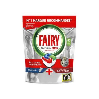 FAIRY Tablette lave-Vaisselle Platinum Plus Tout en 1, 40 capsules