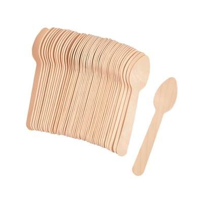 Homea Mini cuillere verrine bois h10.5cm, 25 cuillères