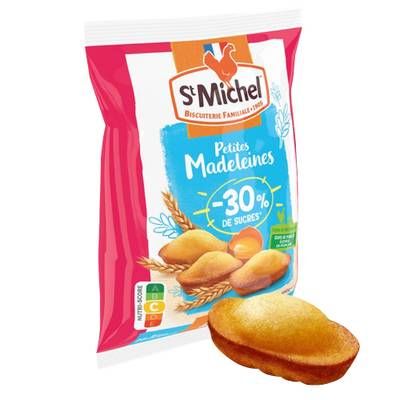 St Michel Petites Madeleines -30% de Sucres, 400g