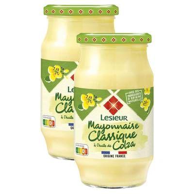 Lesieur Mayonnaise Classique à l'Huile de Colza, Lot de 2x475g