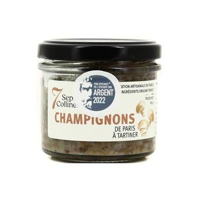 Sept Collines Champignons de Paris à tartiner  - Conserverie Artisanale, 100g