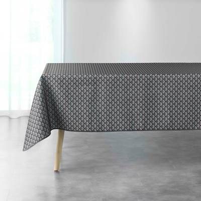 Douceur D Interieur Nappe rectangle Artchic Anthracite 8/10 couverts, 150 x 240 cm