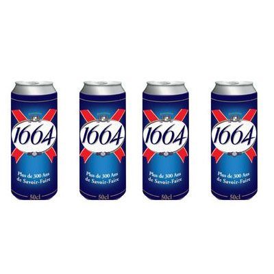 1664 Bière blonde 5.5°, Lot de 4x50cl