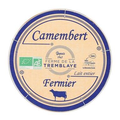 La Ferme de la Tremblaye Camembert fermier bio au lait entier, 250g