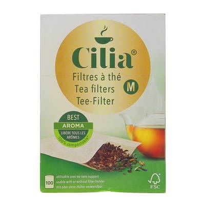 Cilia Filtres à thé taille M, 100 filtres
