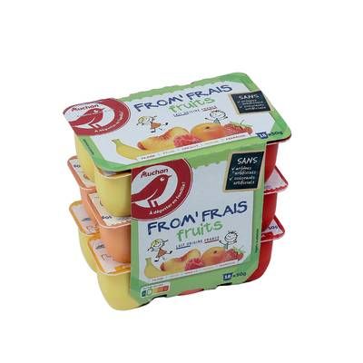 Auchan Fromage frais aux fruits, 18x50g