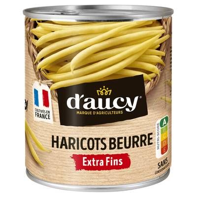 D'aucy Haricots beurre extra fins, 440g