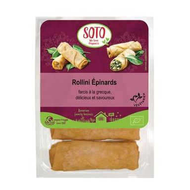 Soto Rollini Epinards Bio, 4x50g