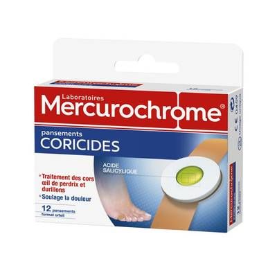 Mercurochrome Pansements coricide, 12 pièces