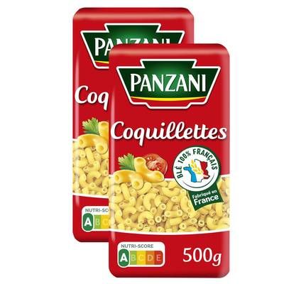 Panzani Pâtes Coquillettes, Lot de 2x500g
