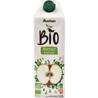 Auchan BIO Nectar de pomme bio, 1,5L