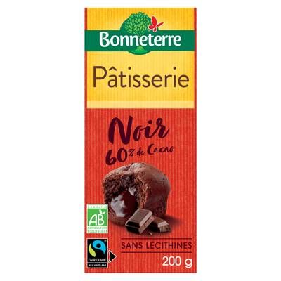 Bonneterre Chocolat noir pâtisserier bio 60%, 200g