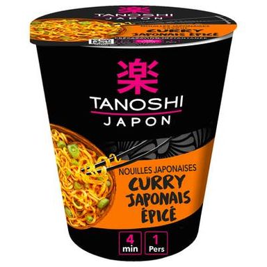 Tanoshi - Japon Nouilles Curry Japonais épicé en Cup, 65g