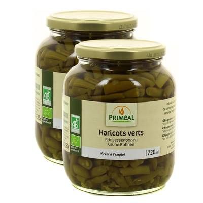Priméal Haricots verts, Bio, Lot de 2x380g