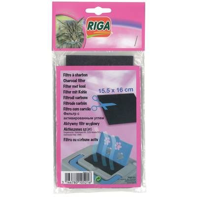 Riga Filtre recharge maison de toilette pour chat, 15,5x16 cm