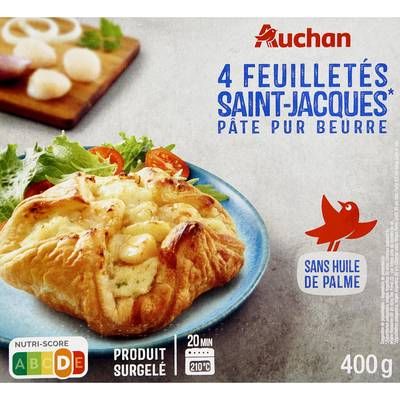 Auchan Feuilleté aux Saint-Jacques, 400g