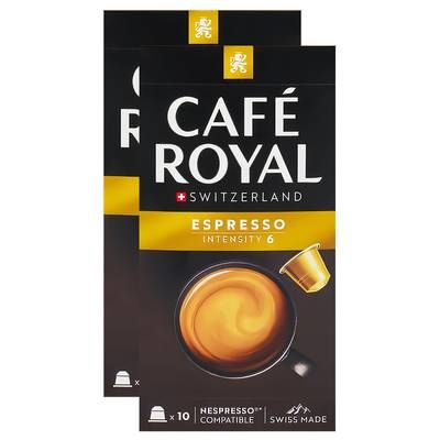 Café Royal Café espresso en capsule, Lot de 2x10 capsules