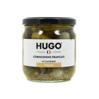 Hugo Cornichons Français au vinaigre Le classique, 390g