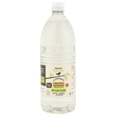 Auchan Better Life Vinaigre ménager Ecocert parfum citron, 1L