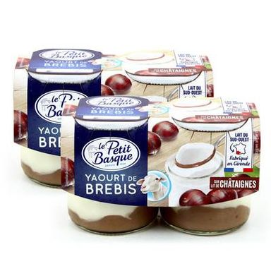 Petit Basque Yaourt de brebis sur lit de chataigne, Lot de 2 - 2x125g