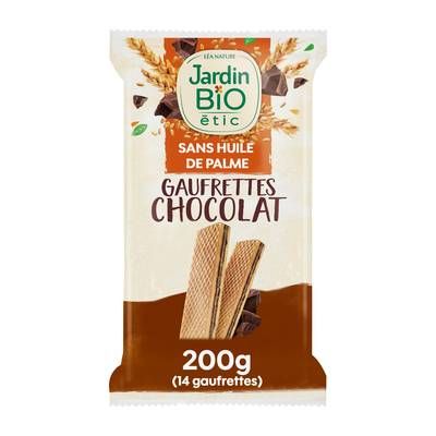 Jardin Bio Etic 14 Fines gaufrettes chocolat Bio, 200g