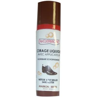 De Clermont Cirage liquide marron avec applicateur, 75ml