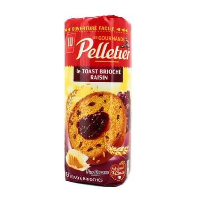 Pelletier Toasts briochés et raisins secs, 175g