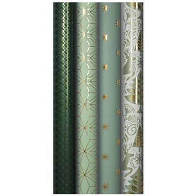 Clairefontaine Un rouleau de papier cadeau Premium Noël dans les Bois, Dimensions  0,7 x 2 m
