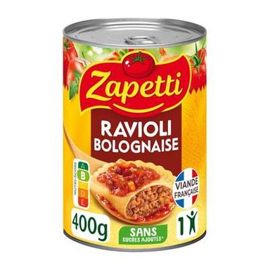 Zapetti Ravioli Sauce Bolognaise au Blé Complet, 400g