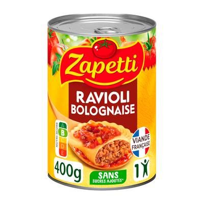 Zapetti Ravioli Sauce Bolognaise au Blé Complet, 400g