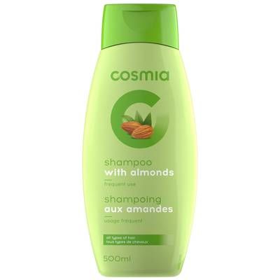 COSMIA Shampooing aux amandes tous types de cheveux, 500ml