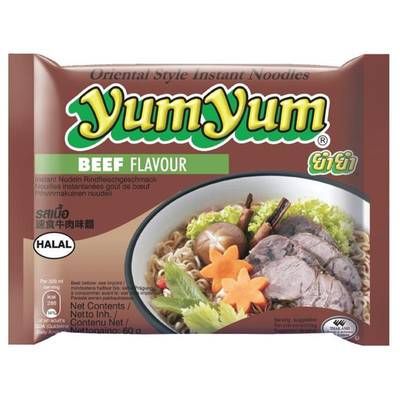 Yum Yum Soupe Nouilles Instantanées Saveur Boeuf en sachet, 60g
