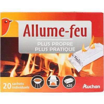 Auchan Allume-feu en sachets individuels, 20 sachets